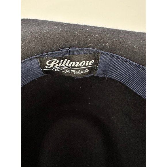 Madewell  x‎ Biltmore Montana Wool Felt Hat Boho Classic Wide Brim Fall Winter - Picture 7 of 8